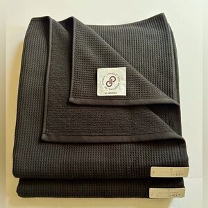 🎁2PC Hotel Balfour Bath Sheet Set - 64” x 36” - Black Caviar
